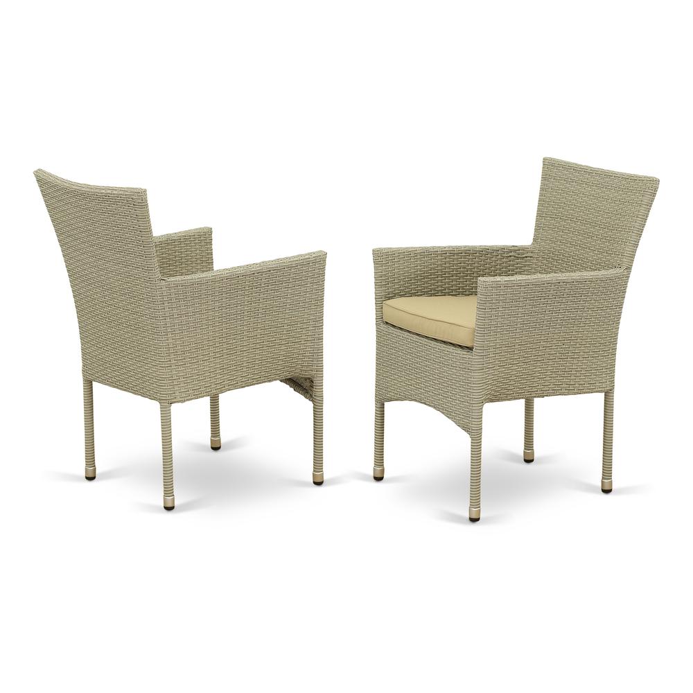 Wicker Patio Chair Natural Linen, BKLC103A