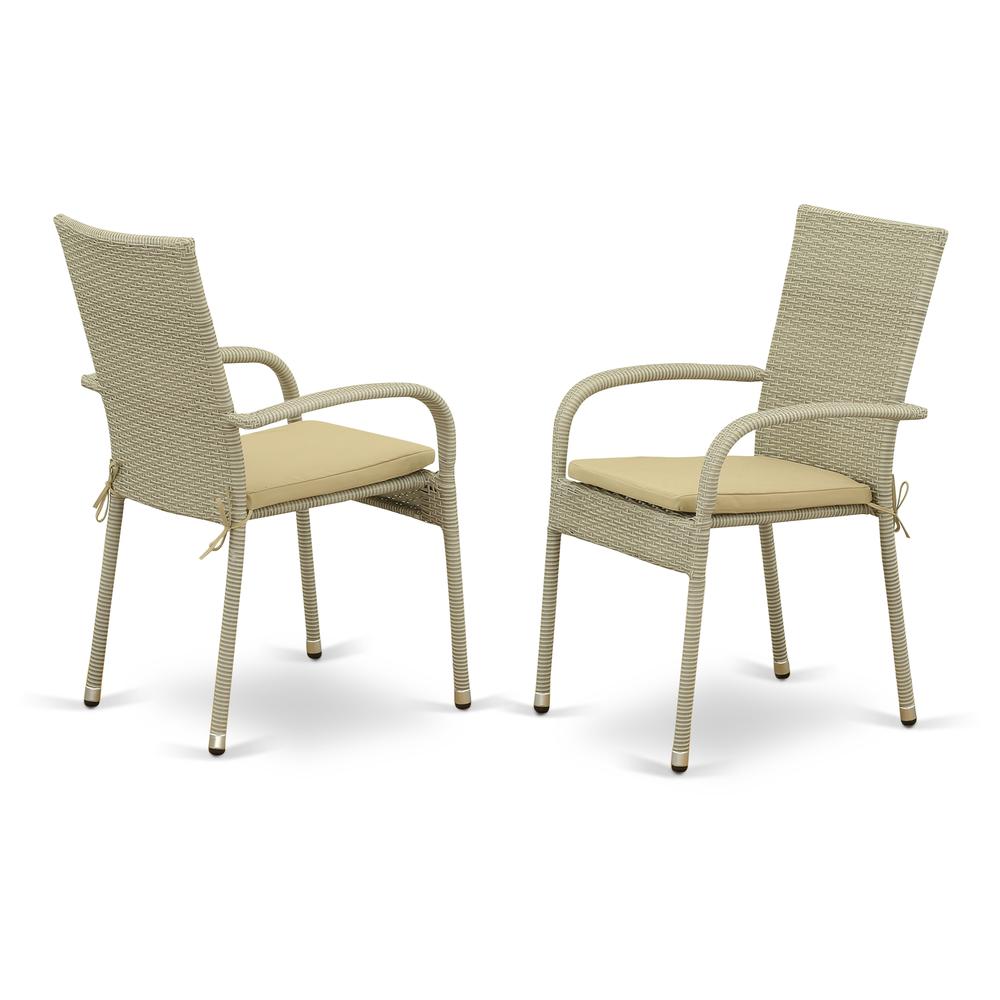 Wicker Patio Chair Natural Linen, GULC103A