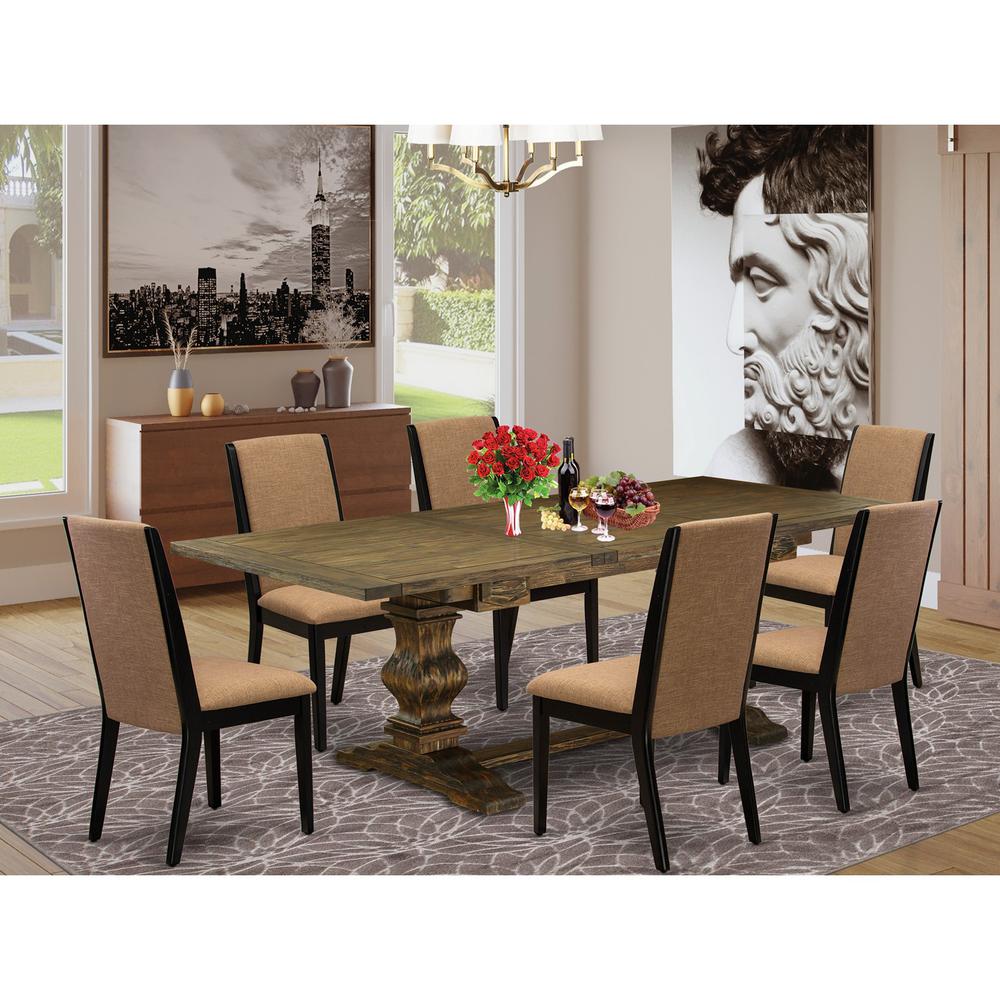 Table Top- Table Pedestal Parson Chairs, LALA7-71-47