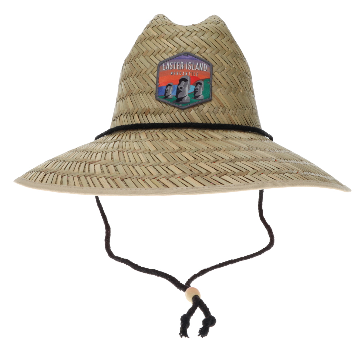 Easter Island Mercantile HBS4BUR Straw Patch Hat with Burgundy Floral Brim Straw Sun Hat for Men and Women Beach Hat Sunblock