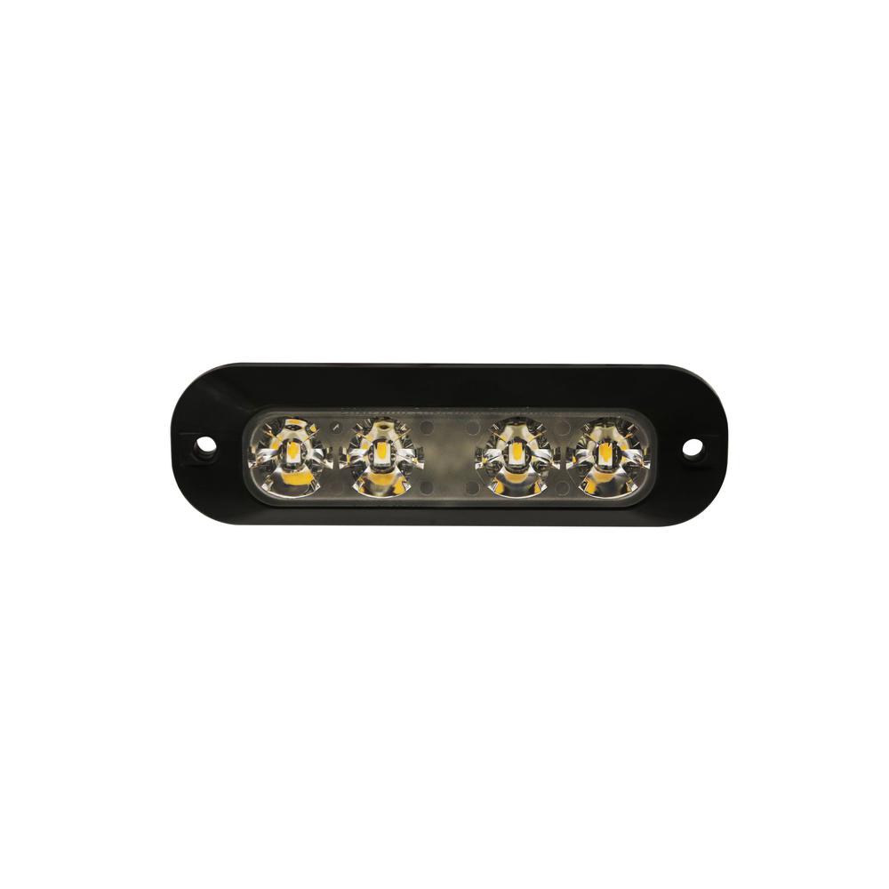 DIRECTIONAL, 8 LED, SURFACE MOUNT, DUAL COLOR, 12-24VDC, AMBER/WHITE