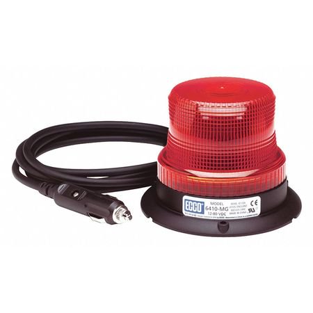 LED BEACON: LOW PROFILE 1280VDC PULSE8 FLASH MAGNET MOUNT RED