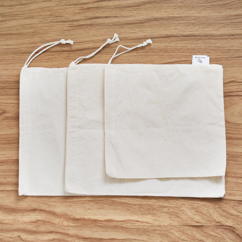 Cotton Bulk Food Bags (Set of 3)