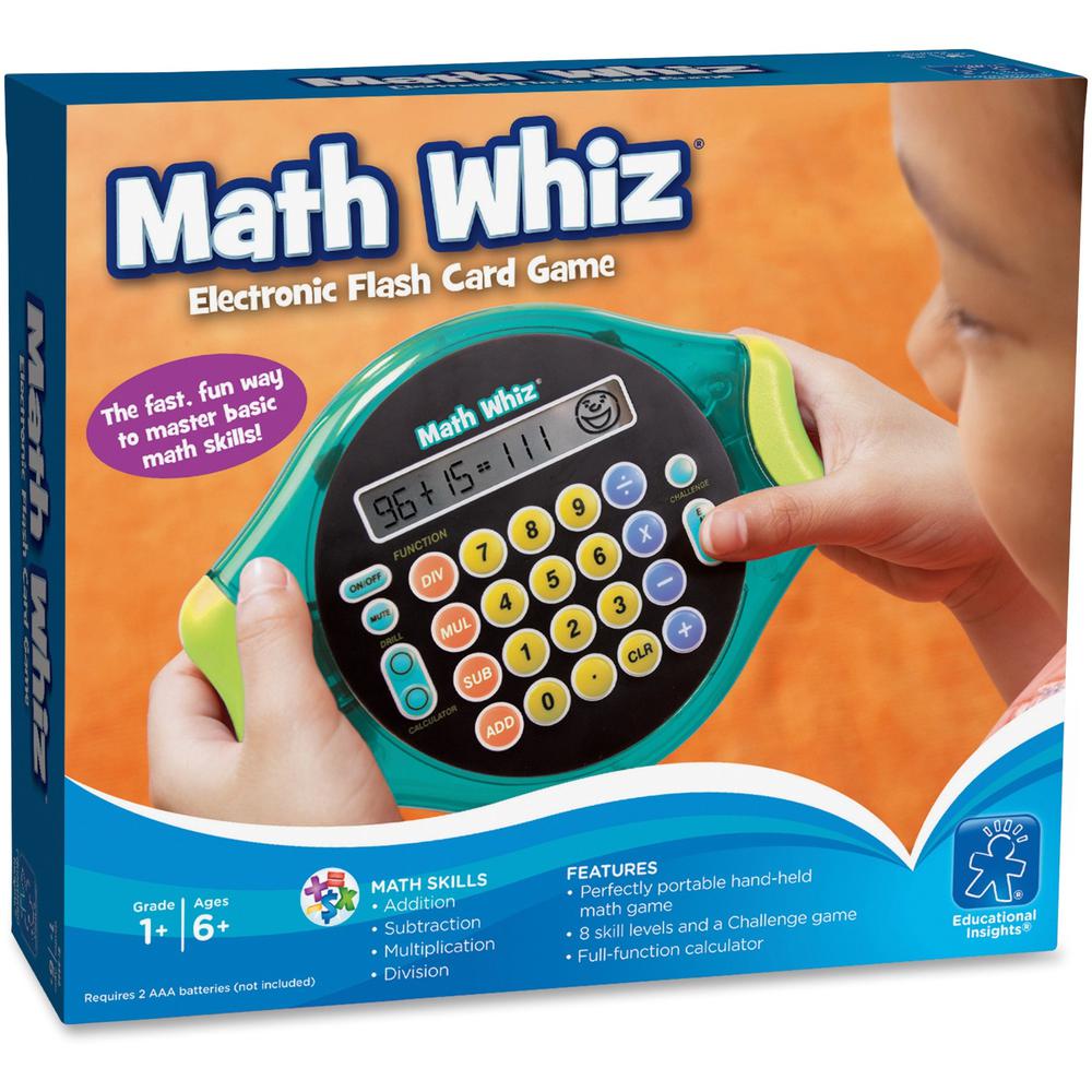 Educational Insights Math Whiz Electronic Flash Card Game - Theme/Subject: Learning - Skill Learning: Sound, Addition, Subtracti