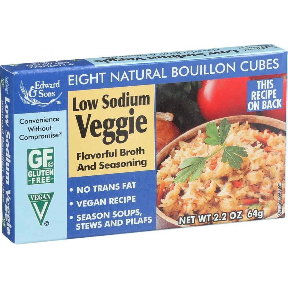 Edward & Sons Low Sodium vegetable Bouillon Cube (12x2.2 Oz)