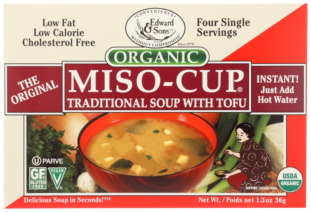 Edward & Sons Traditional Miso-Cup With Tofu (12x1.3 Oz)