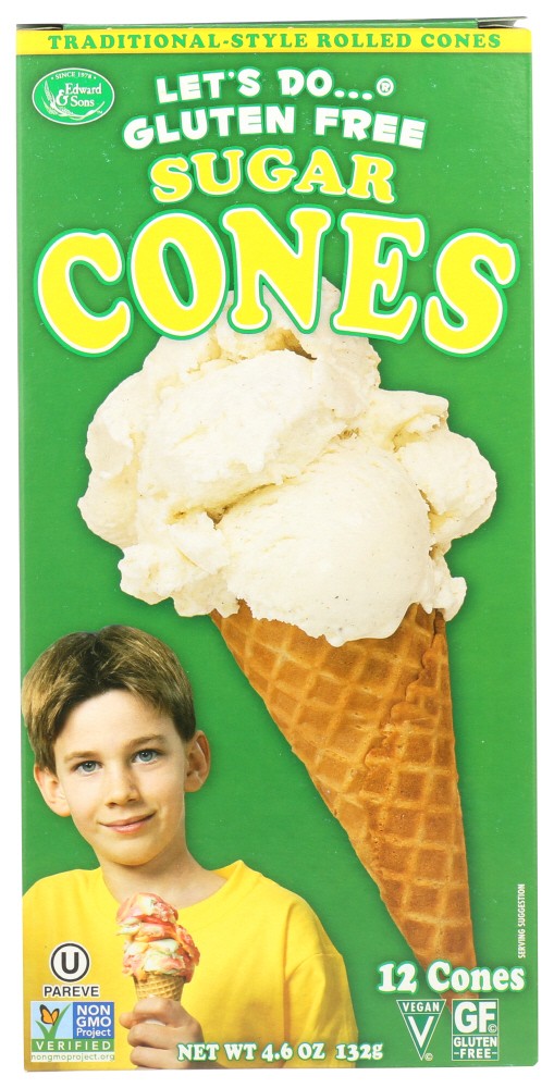 Edward & Sons Sugar Cones GF (12x4.6OZ )