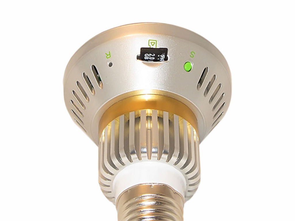 Audio Video Surveillance Recorder Bulb CCTV Security Motion Detect Cam