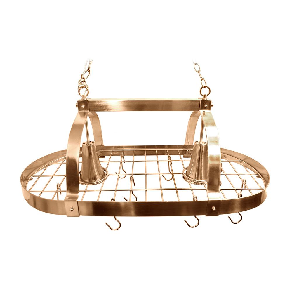 2 Light Kitchen Pot Rack with Downlights