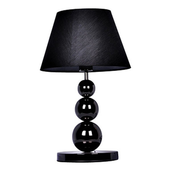 Pearl Black Chrome Metal Three Tier Ball Lamp