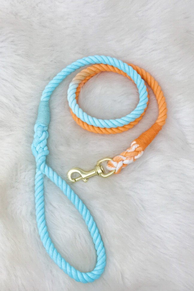 Hand Dyed Cotton Rope Leash