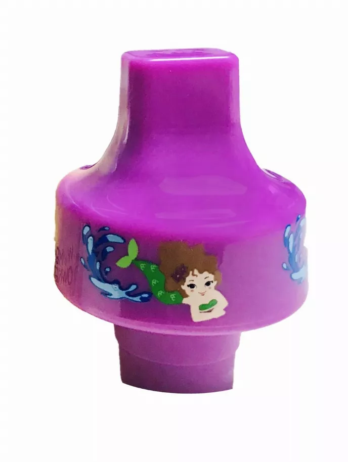 Refresh-A-Kid Universal Bottle Adapter, fits Most Water Bottles - MERMAID Sippy Top