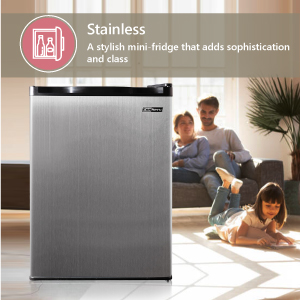 Conserv 4.5 cu. Ft. Compact Refrigerator-Stainless, Reversible Door 