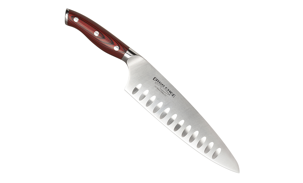 Crimson  Chef knife - Red G10 Handle w/ Kullens