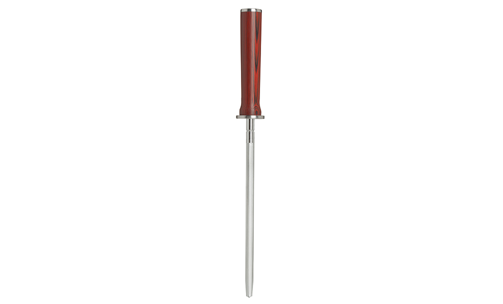 Crimson  Honing Steel - Red G10 Handle
