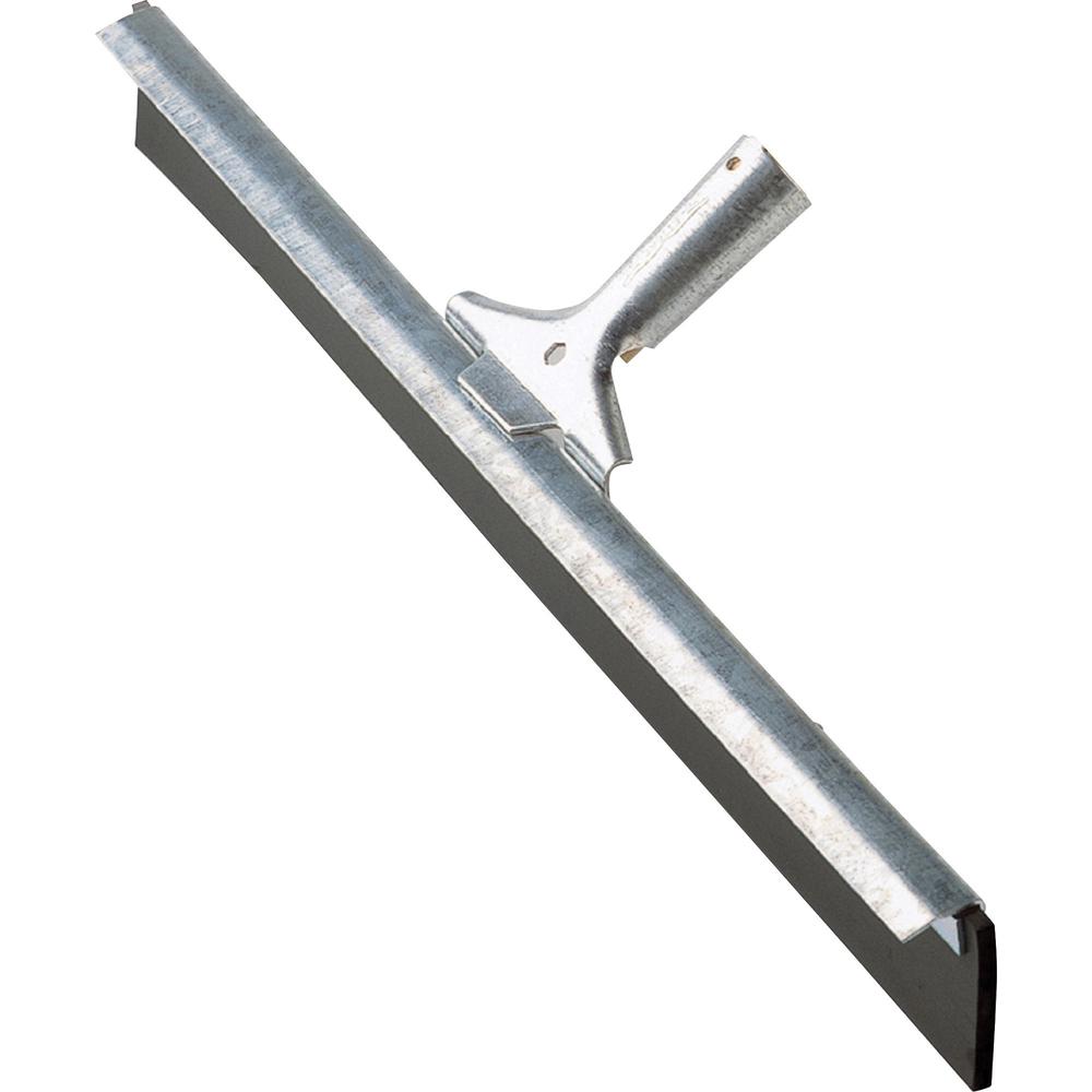 Ettore Straight Steel Floor Squeegee - 24" Rubber Blade - Durable, Sturdy, Changeable Blade, Rust Proof, Long Lasting - Steel Gr