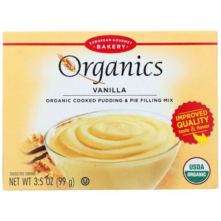 European Gourmet Bakery Organics Cooked Pudding & Pie Filling Mix Vanilla (12x3.5 OZ)