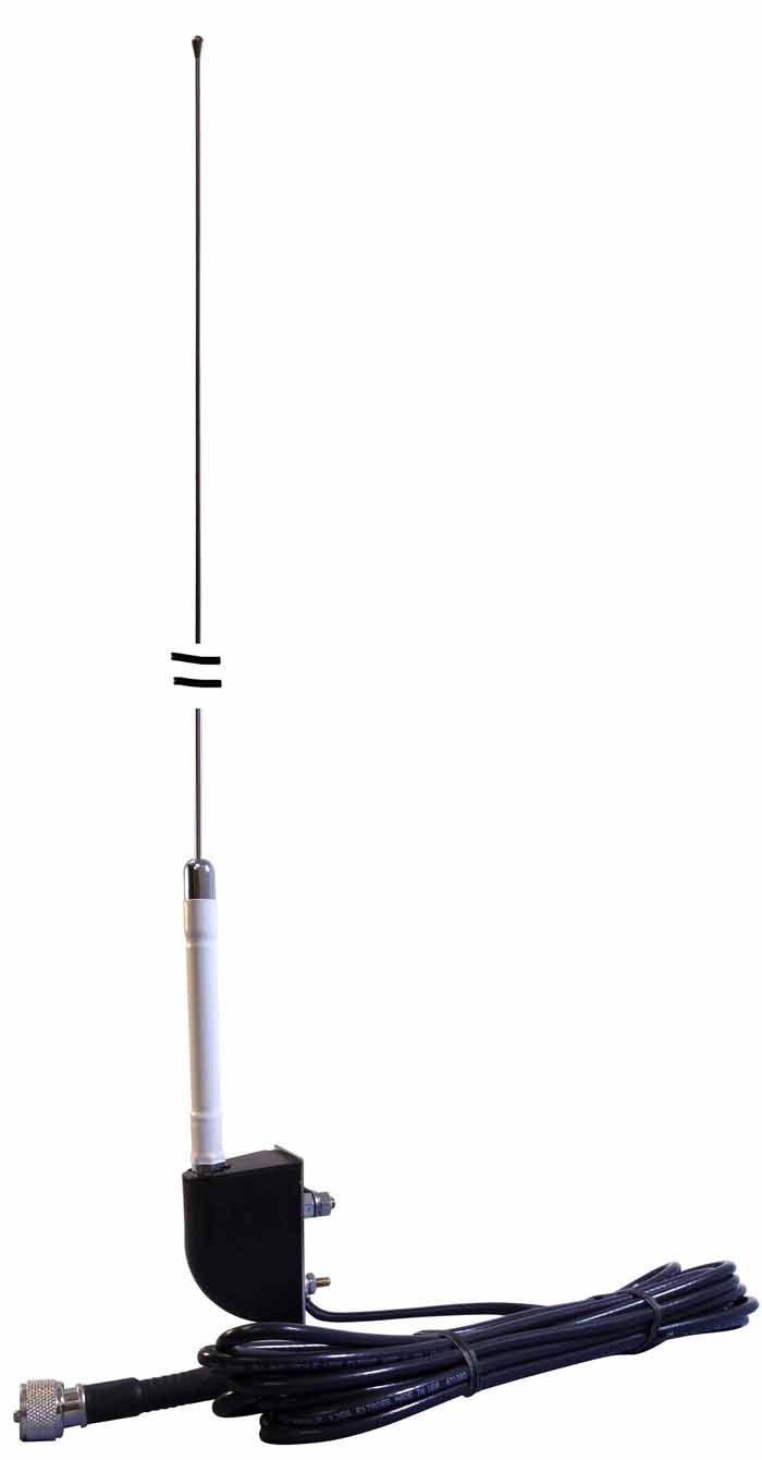 4' SS No Ground Side Body Mount Cb Antenna (White)
