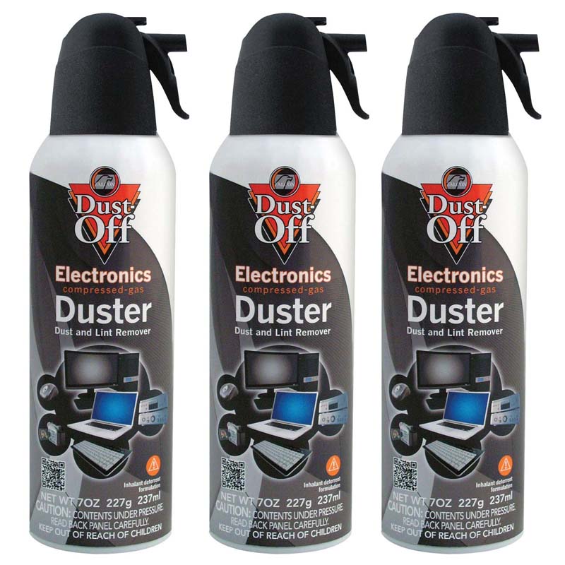 Compressed Gas Duster, 7 oz., Pack of 3
