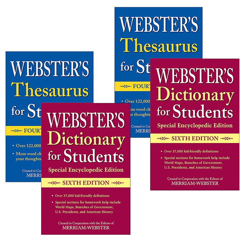 Webster's For Students Dictionary/Thesaurus Shrink-Wrapped Set, 2 Sets