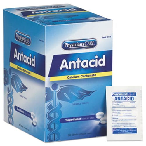 Analgesics & Antacids Refills for First Aid Cabinet, 250 Doses per box