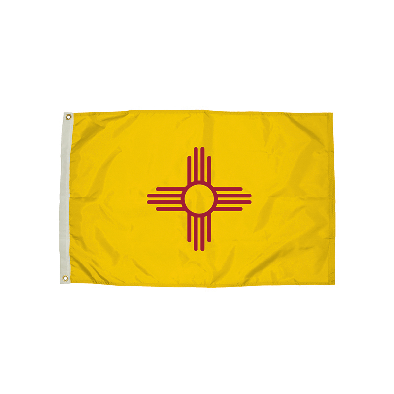 Durawavez Nylon Outdoor Flag with Heading & Grommets, New Mexico, 3ft x 5ft