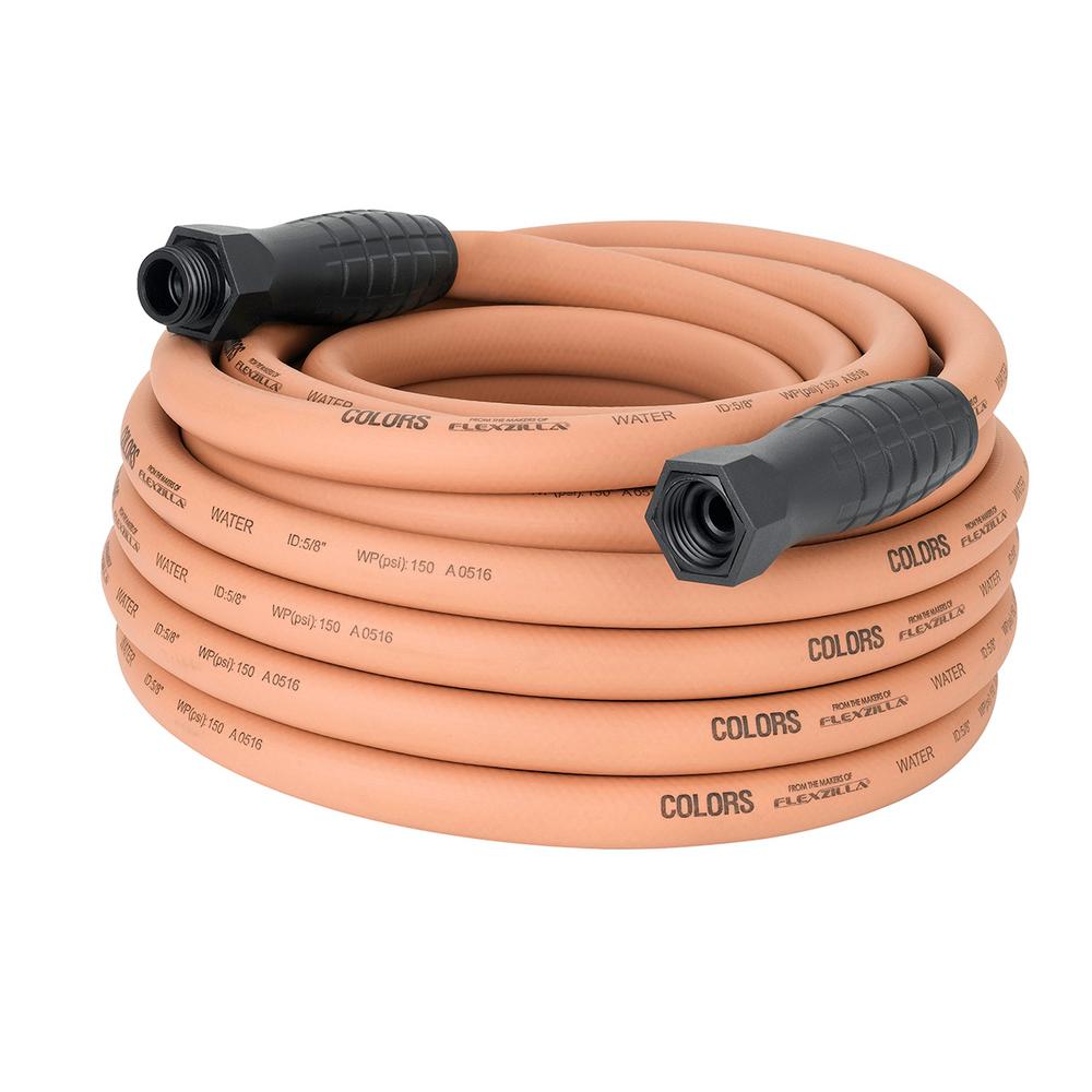Flexzilla Colors SwivelGrip Garden Hose 5/8" x 50' 3/4" - 11 1/2 GHT Fittings Red Clay