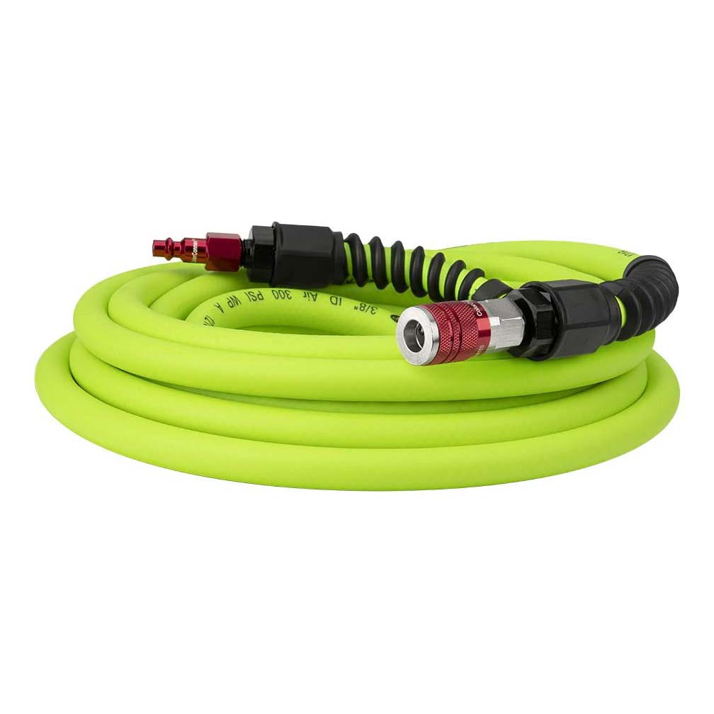 Flexzilla Heavy Duty Lightweight Air Hose 3/8" x 25' with ColorConnex Coupler and Plug - (Red) Ty