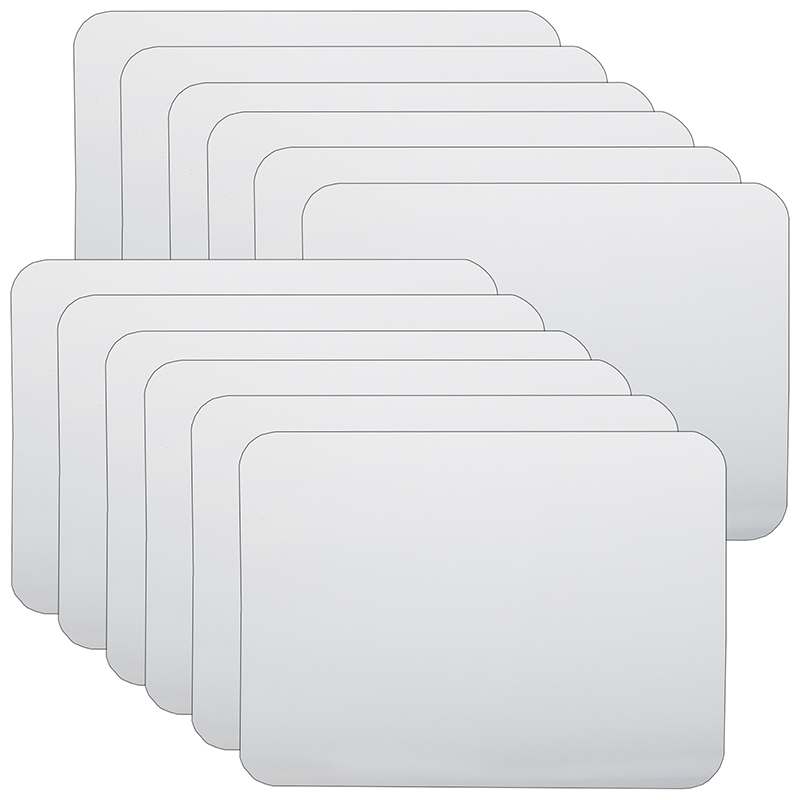 Two-Sided Dry Erase Board, 6" x 9", White, Pack of 12