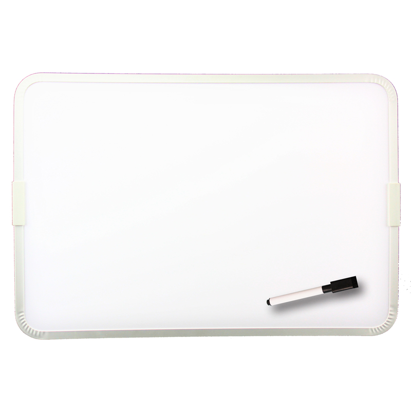 Two-Sided Aluminum Framed, Magnetic Dry Erase Board w/Pen, 9" x 12"
