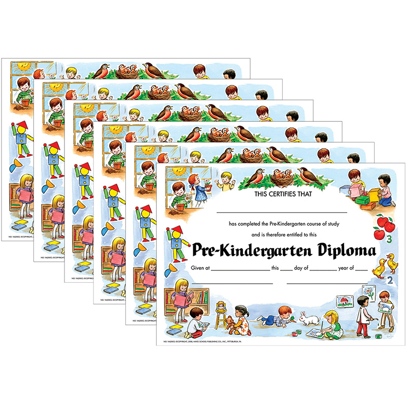 Pre-Kindergarten Diploma, 30 Per Pack, 6 Packs