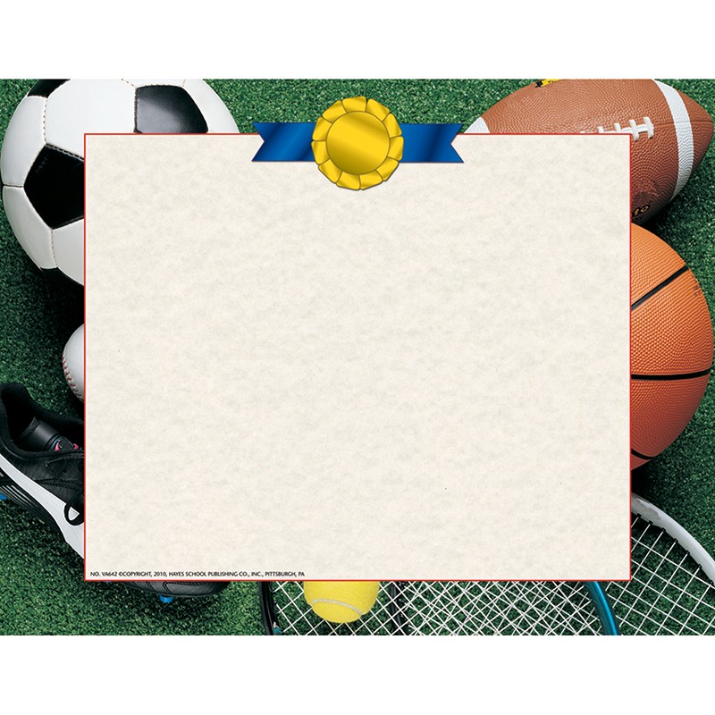 Athletic Border Paper, 8.5" x 11, 50 Sheets Per Pack, 3 Packs