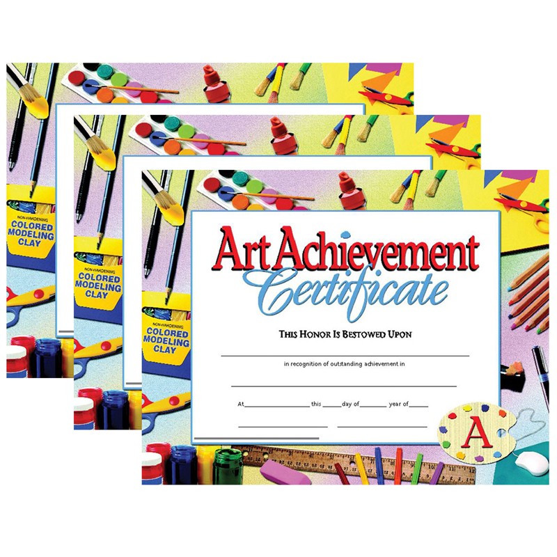 Art Achievement Certificate, 30 Per Pack, 3 Packs