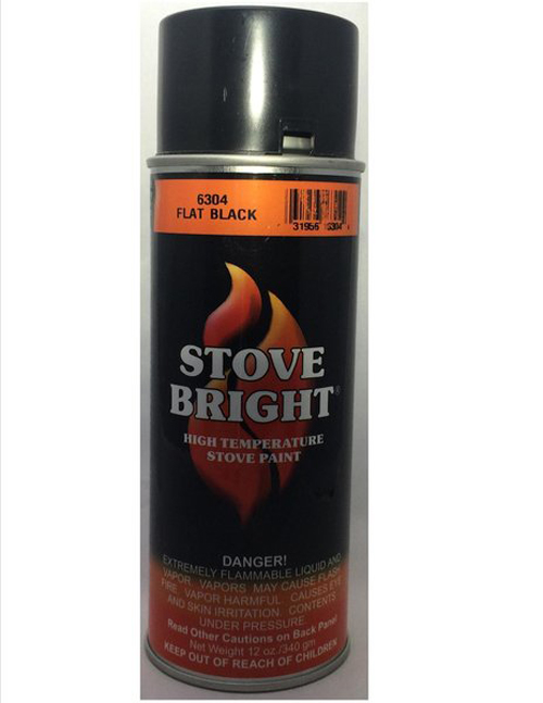 Stove Bright Flat Black High Temperature Stove Paint - 1A51H200