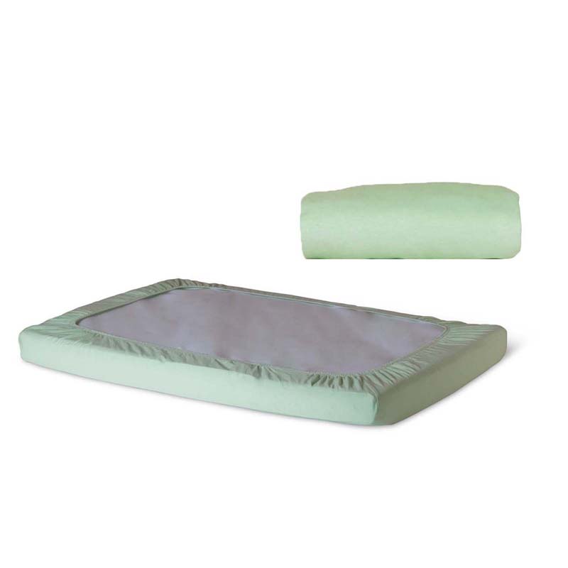 SafeFit Elastic Fitted Sheet, Compact-Size, Mint, Pack of 2