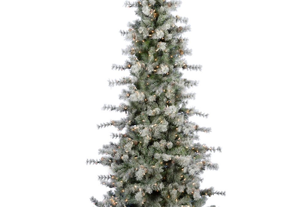 Fraser Hill Farm 6.5' Buffalo Fir Slim Christmas Tree - 8F Clr LED, EZ