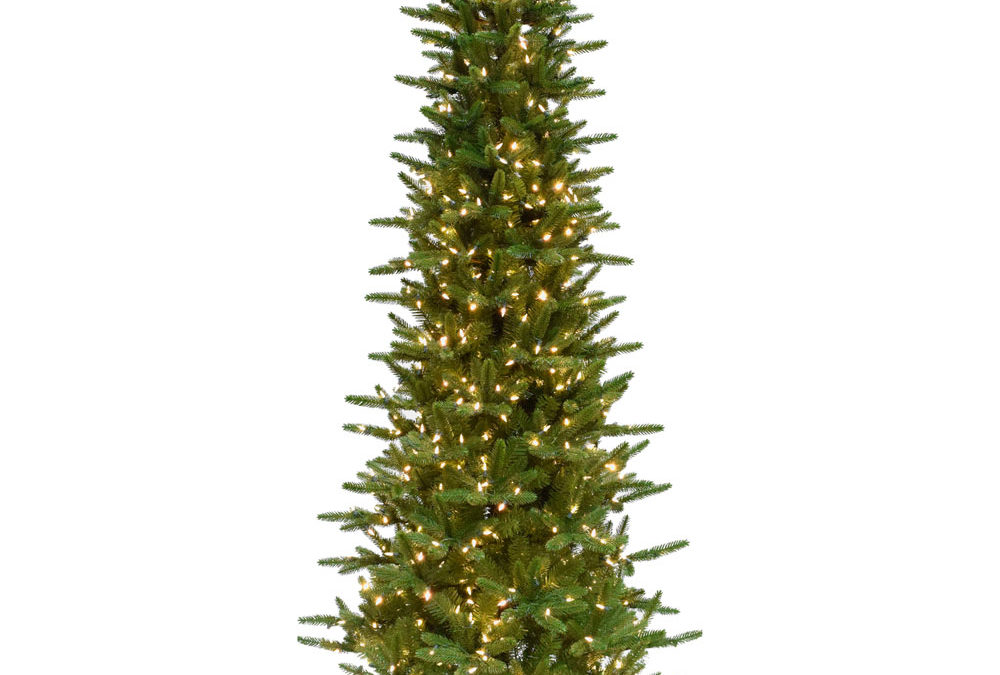 Fraser Hill Farm 6.5' Carmel Pine Christmas Tree - 8F Clr LED Lght, EZ