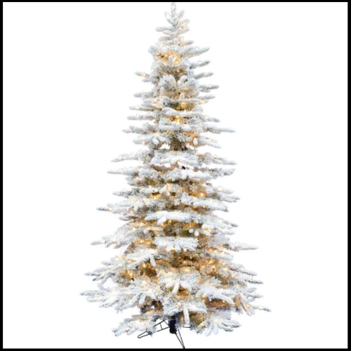 FHF 12.0' Mountain Pine Snow Tree, Clear Smart Lights, EZ Connect