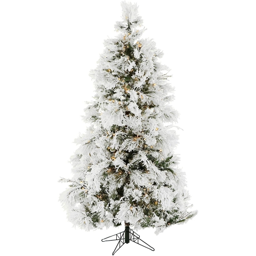 FHF 4.0' Snowy Pine Christmas Tree - WW LED Lights