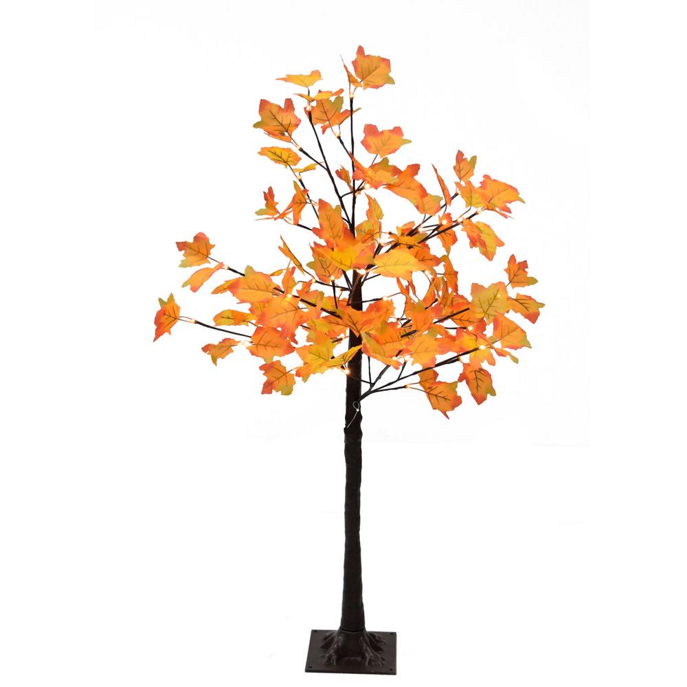 4.0' Maple Leaf Harvest Tree w/ WW LED Lights