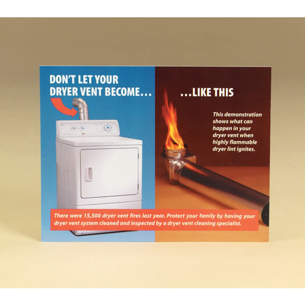 Dryer Vent Cleaning Sales Postcard, Pack Of 100