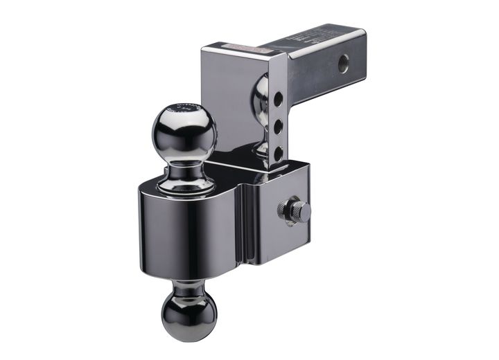 4IN ADJUSTABLE PIN STYLE FLASH ALUMINUM BALL MOUNT W/2IN & 2 5/16IN CHROME BALLS