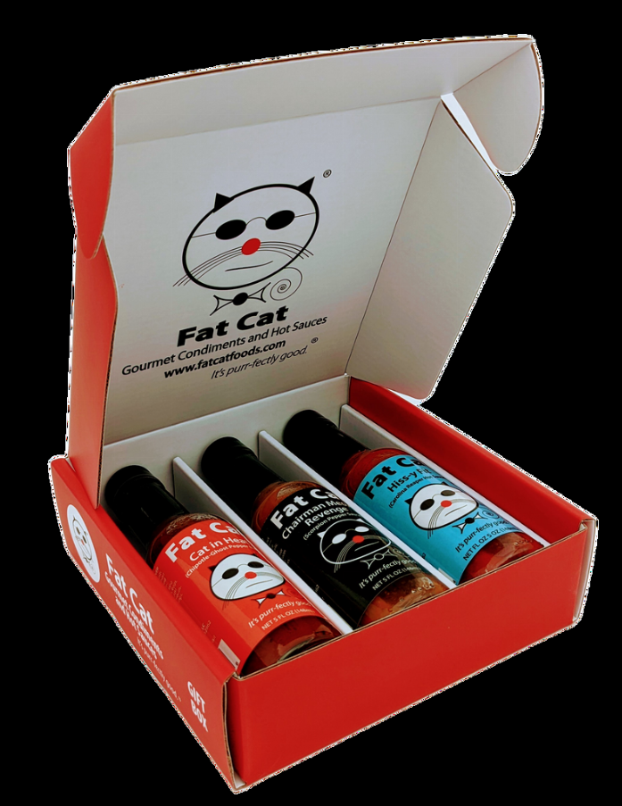 Heat Lovers Hot Sauce Gift Box by Fat Cat Gourmet