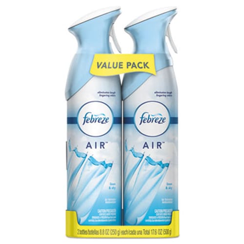 Febreze Linen/Sky Air Spray Pack - Liquid - 8.8 fl oz (0.3 quart) - Linen & Sky - 12 / Carton - Odor Neutralizer, VOC-free