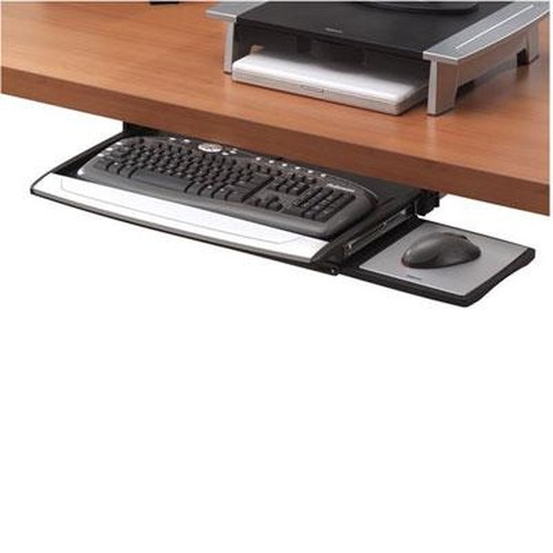 Office Suites Deluxe Keyboard Drawer - 2.5" Height x 30.9" Width x 14.1" Depth - Black - 1