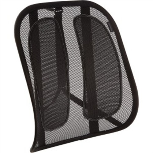 Fellowes Office Suites Mesh Back Support - Strap Mount - Black - Mesh Fabric
