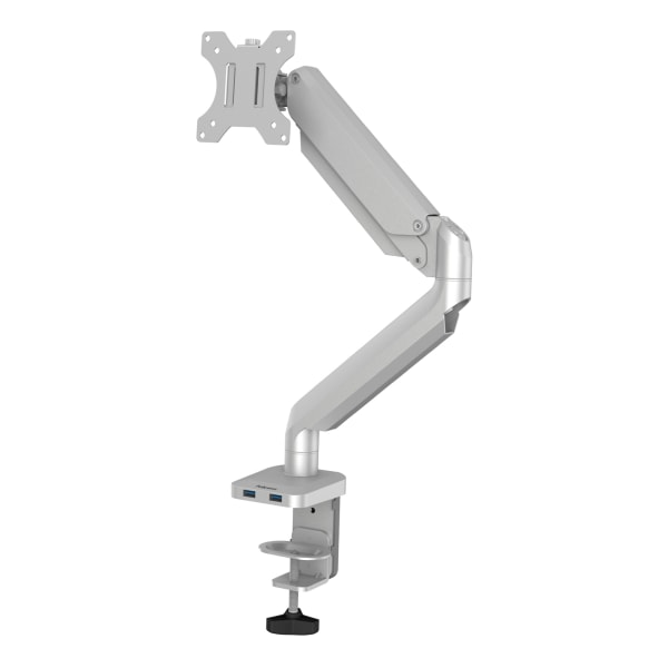 Fellowes Platinum Series Single Monitor Arm - Silver - 1 Display(s) Supported - 27" Screen Support - 20 lb Load Capacity - 1 Eac