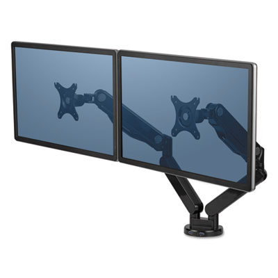 Fellowes Platinum Series Dual Monitor Arm - 2 Display(s) Supported - 46" Screen Support - 40 lb Load Capacity - 1 Each