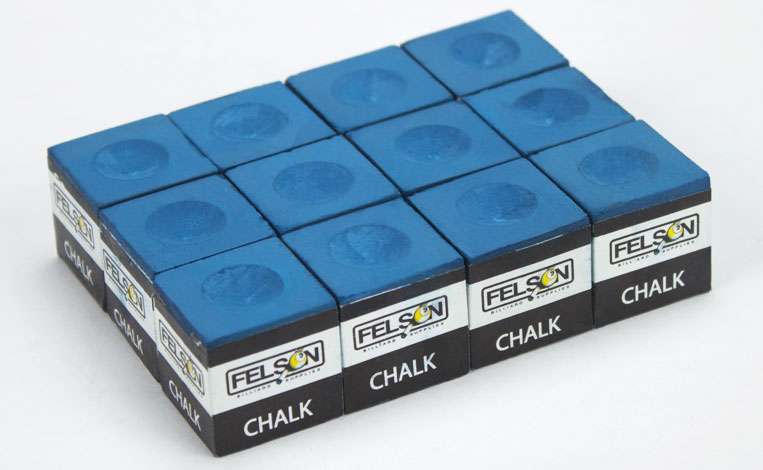 Box of 12 Blue Cubes of Pool Cue Chalk 