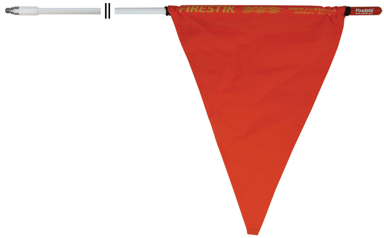 5' 3/8"X24" Thread White Mast With Safety Flag
